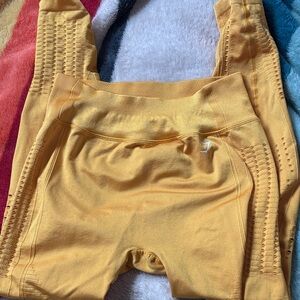Yellow gymshark leggings